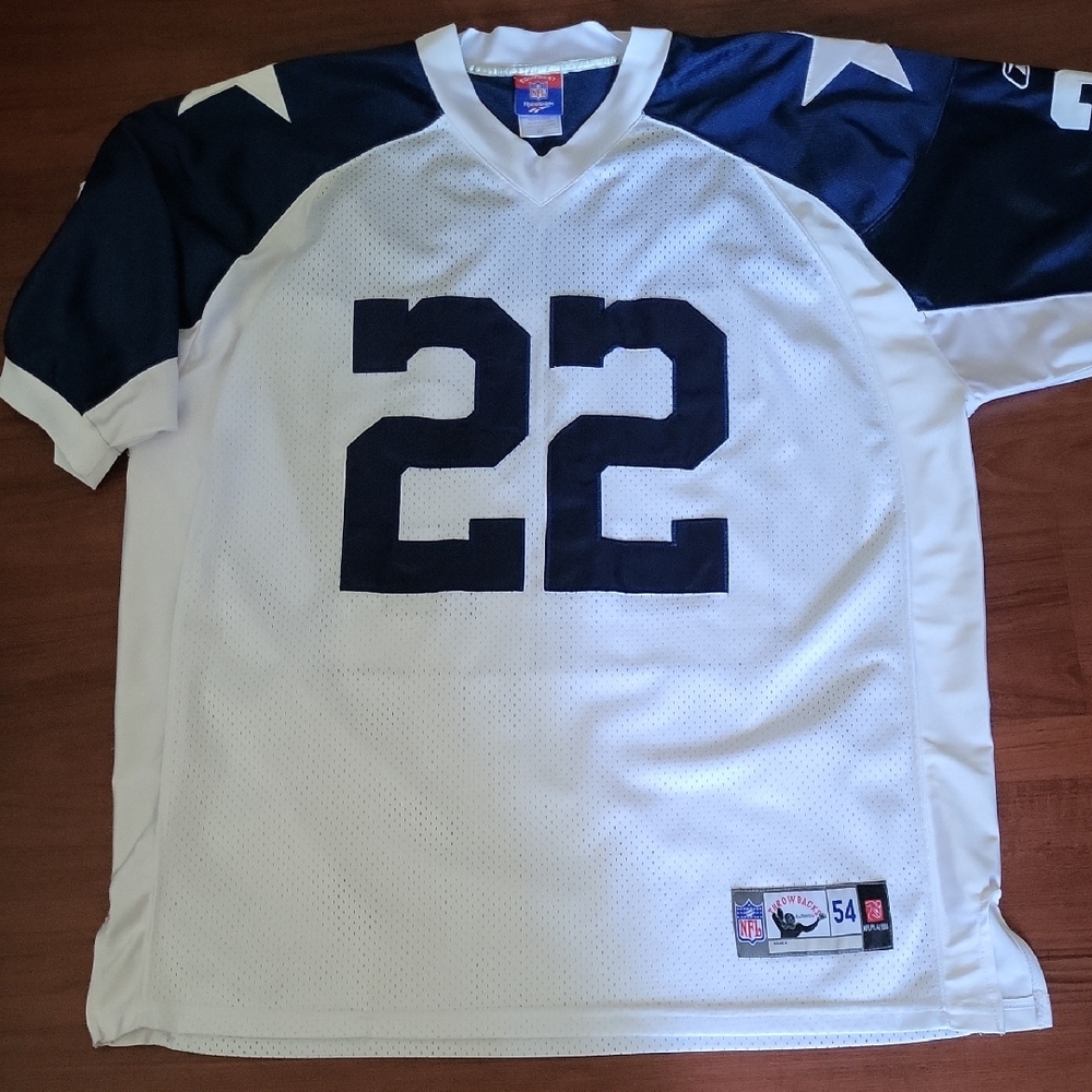 Reebok White and Blue Sports Jersey